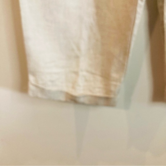 J  CREW Sz 10 100% Linen Elastic Band Drawstring Waist Pockets Tapered Leg Pants - Picture 4 of 12